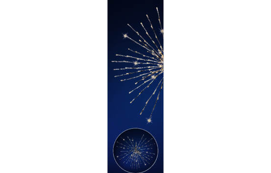 Luminaire &Eacute;toile DEL (72 lumi&egrave;res) 30 cm Blanc chaud